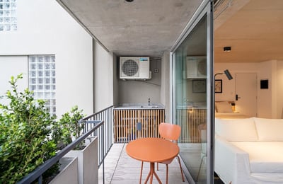 Аренда светлой меблированной студии, Реколета, Буэнос-Айрес, Аргентина